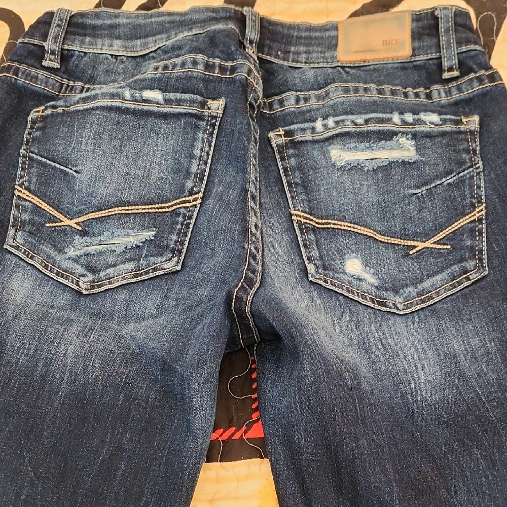 BKE Dark Blue Distressed Jeans